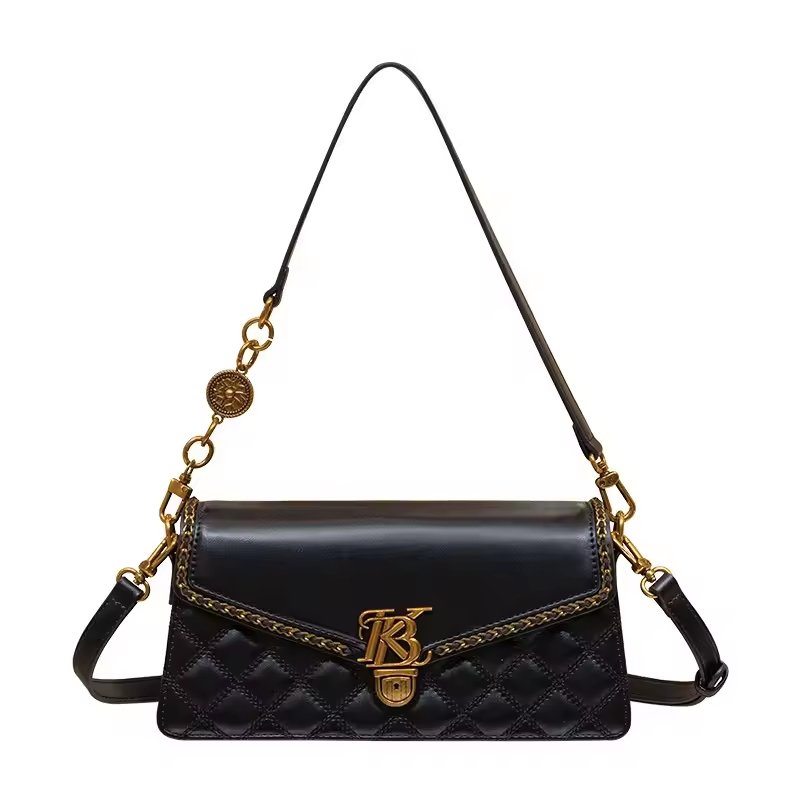 Women's handbag black armpit bag 2025 new autumn and winter high-end feeling light luxury designer single shoulder crossbody bag