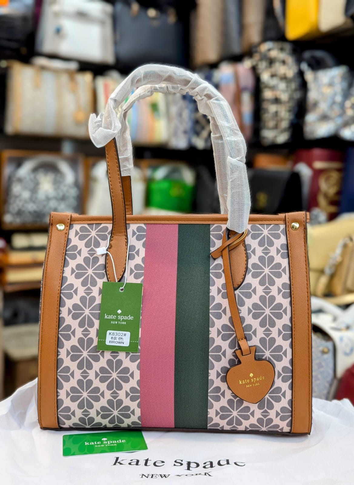 Kate Spade Market Medium Spade Flower Jacquard Shoulder Tote Bag In Multi Color Variation